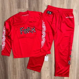 Chrome Hearts Red Tracksuit