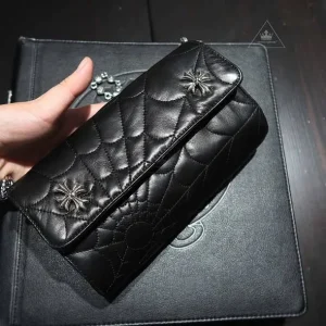 Chrome Hearts Spider Web Quilted Dinner Purse