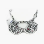 Chrome Hearts Patterned White Bra with Thin Strap