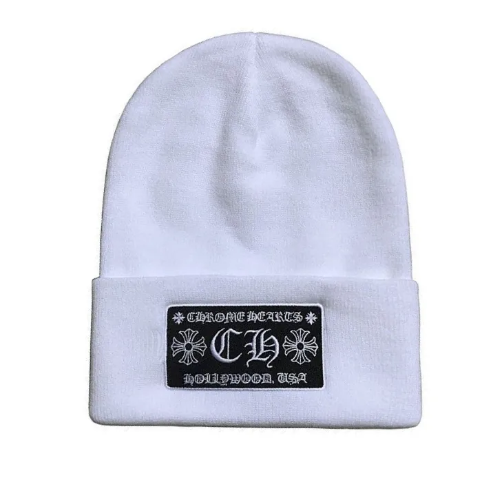 Chrome Hearts Beanie – White Chrome Hearts Beanie – White