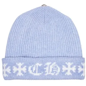 Chrome Hearts Beanie Light Blue/White