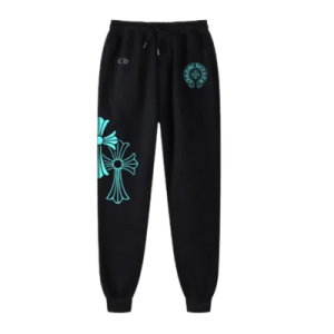 Chrome Hearts Blue Triple Cross Sweatpants