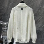 Chrome Hearts Cashmere Cross Patch Cardigan Beige