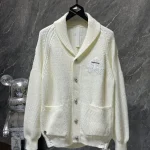 Chrome Hearts Cashmere Cross Patch Cardigan Beige
