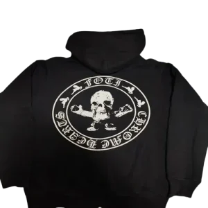 Chrome Hearts Circle Logo Zip Up Foti Skeleton Hoodie