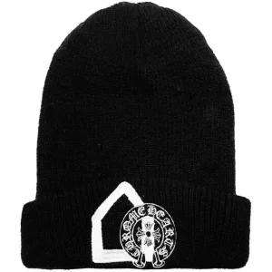 Chrome Hearts DSM Embroidered Horseshoe Black Cashmere Beanie