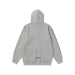 Chrome Hearts Front Logo Zip Up Grey Hoodie