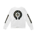 Chrome Hearts Horse Shoe Long-Sleeve T Shirt White Camo