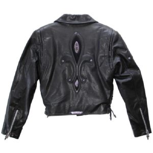 Chrome Hearts Leather Jacket x Dover Street Market Ginza Cemetary Spine Beige