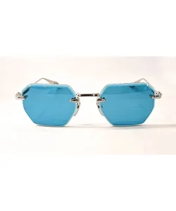Chrome Hearts Luxury Blue Lens glasses