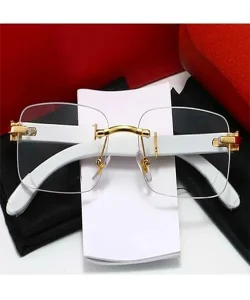 Chrome Hearts Luxury White Square Frame Glasses