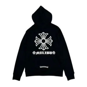 Chrome Hearts New Malibu Maltese Cross Zip Up Black Hoodie