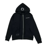 Chrome Hearts New Malibu Maltese Cross Zip Up Black Hoodie