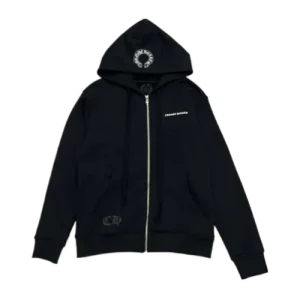Chrome Hearts New Malibu Maltese Cross Zip Up Black Hoodie