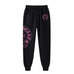 Chrome Hearts Pink Horse Shoes Logo Sweatpants