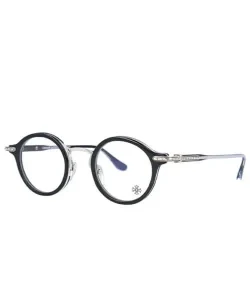 Chrome Hearts Round Black Frame Bra-Gile Glasses