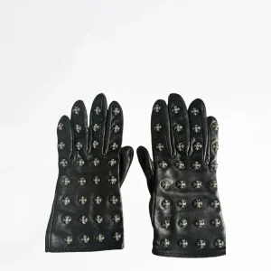 Chrome Hearts leather gloves – cross charms