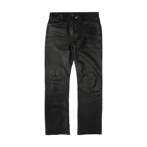 Knee Pants Leather Fleur