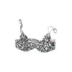 Chrome Hearts Patterned White Bra with Thin Strap