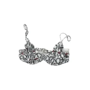 Chrome Hearts Patterned White Bra with Thin Strap