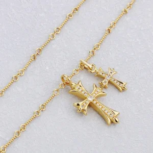 Chrome Hearts Double Cross Necklace
