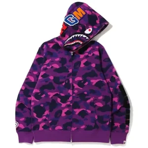 BAPE Color Camo Detachable Shark Full Zip Hoodie