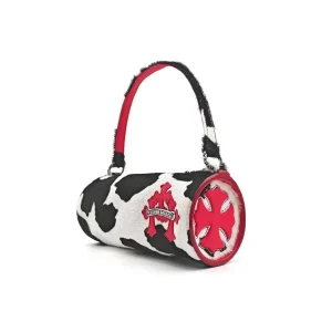 Chrome Hearts Red Leather Cross Patch Mini Shoulder Bag