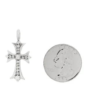 Chrome Hearts Sterling Silver Diamond CH Cross Pendant