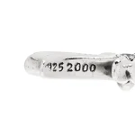 Chrome Hearts Sterling Silver Diamond CH Cross Pendant