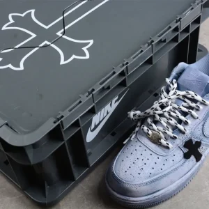Blue Chrome Hearts Air Force 1