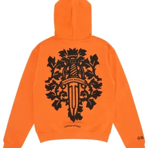 Chrome Hearts Vine Dagger Hoodie Orange & Black