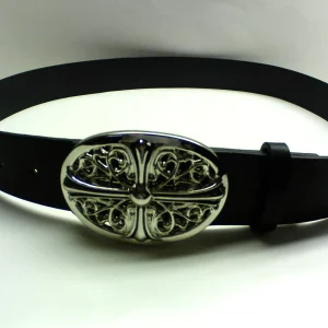 Chrome Hearts Style Cross Leather Gothic