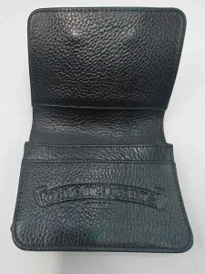 Chrome Hearts Wallet Leather Bi Fold Card Holder