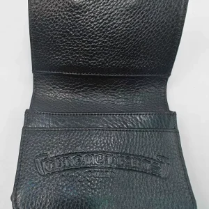 Chrome Hearts Wallet Leather Bi Fold Card Holder